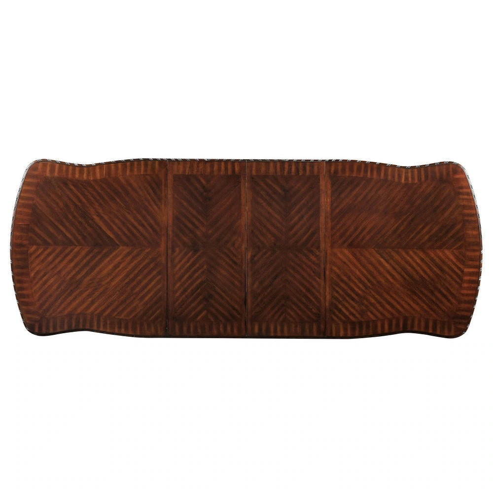 Normandy 7-Piece Traditional Double Pedestal Dining Set - Brown Cherry