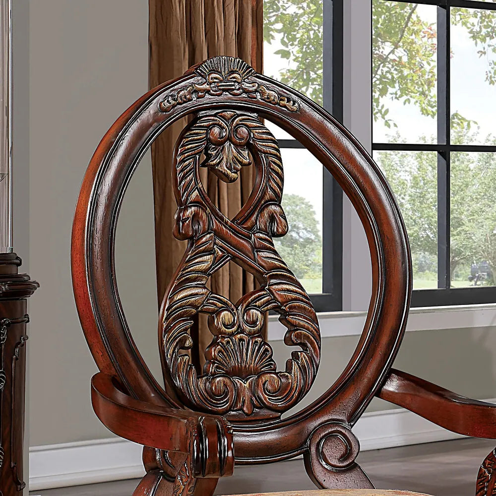 Normandy Traditional Dining Side Chair (Set of 2) - Brown Cherry