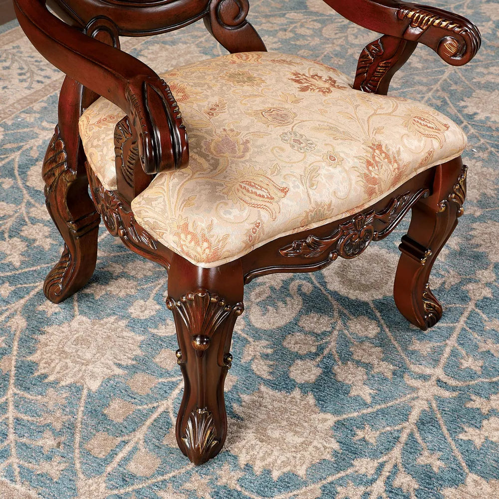 Normandy Traditional Dining Side Chair (Set of 2) - Brown Cherry