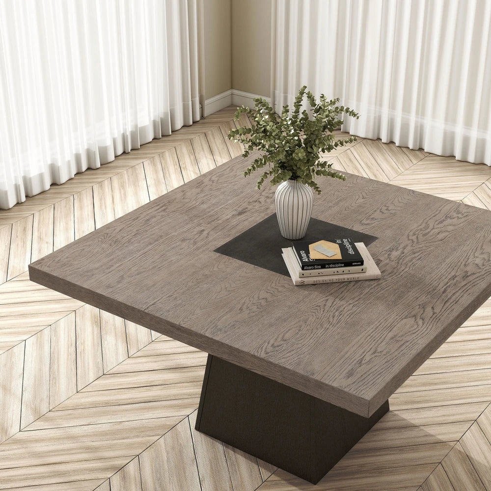 Broager Square Dining Table with Pedestal Base