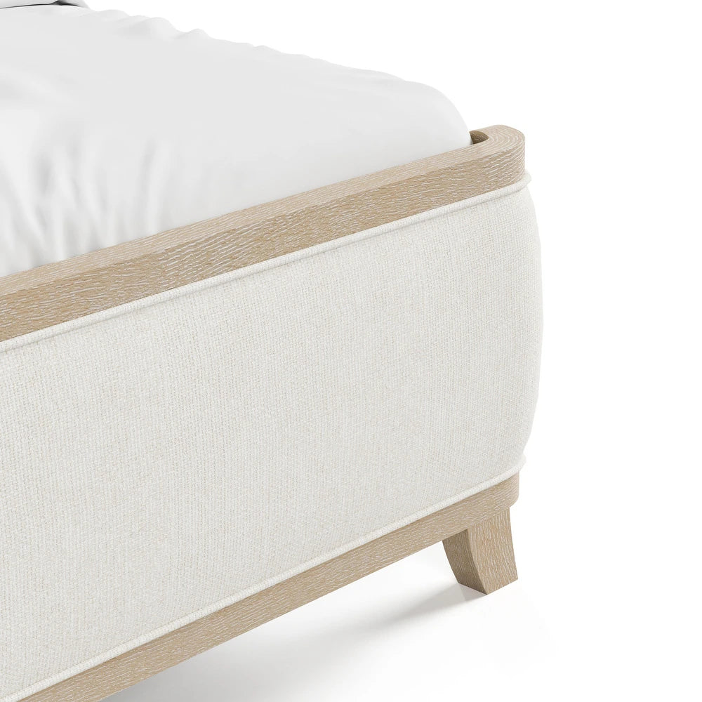 Candra II Transitional Natural Finish Solid Wood 4-Piece Bedroom Set