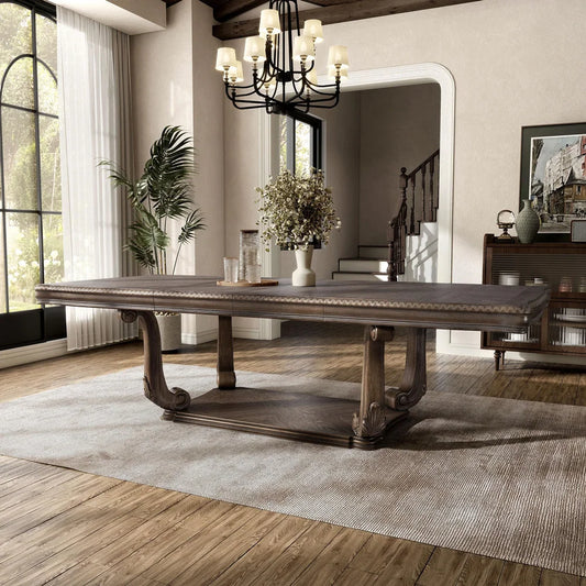 Seven Oaks 108" Solid Wood Expandable Dining Table