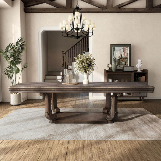 Seven Oaks 108" Solid Wood Expandable Dining Table