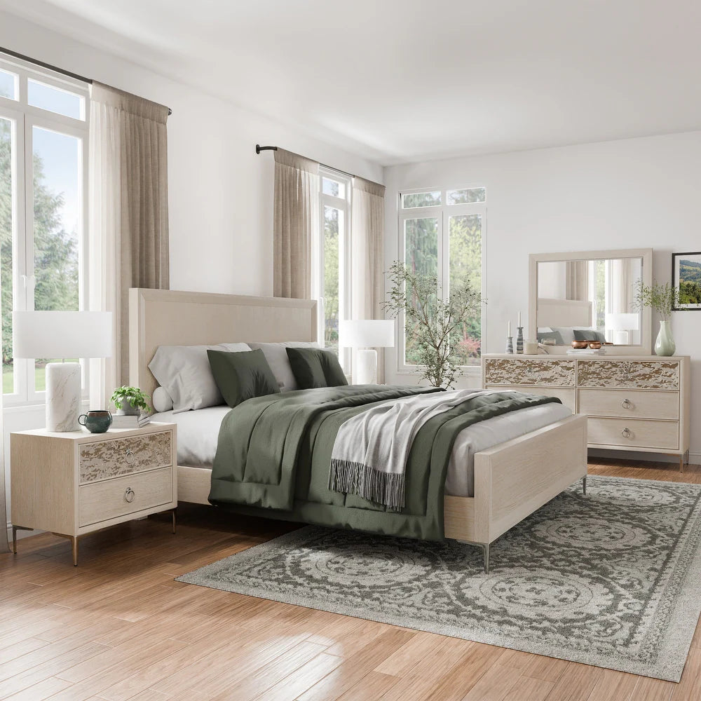 Bashford Modern King Bedroom Collection, Natural Oak or Espresso