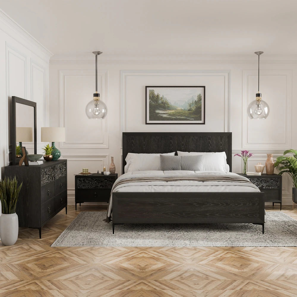 Bashford Modern King Bedroom Collection, Natural Oak or Espresso