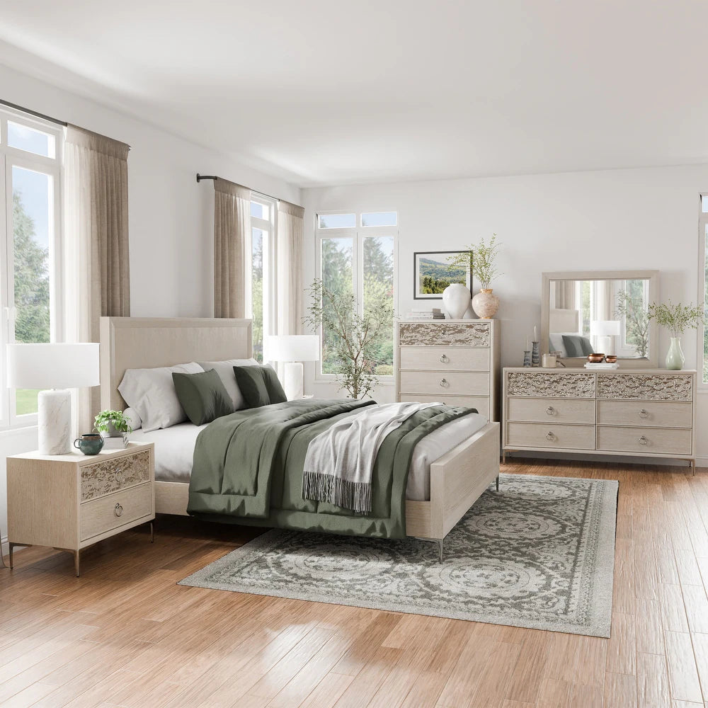 Bashford Modern King Bedroom Collection, Natural Oak or Espresso