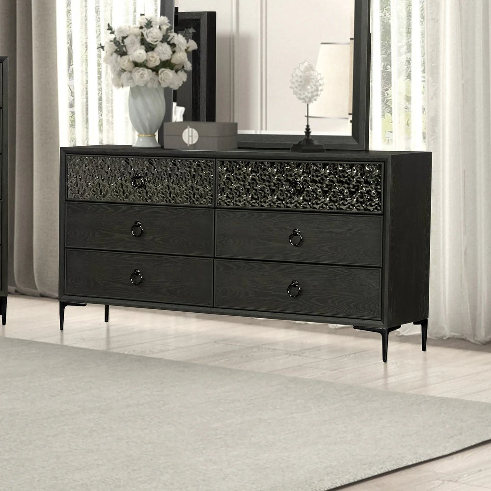 Bashford Modern King Bedroom Collection, Natural Oak or Espresso