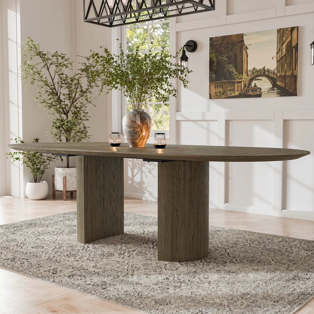 Clements Modern Farmhouse Dining Table with Leaf