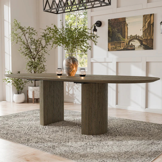 Clements Modern Farmhouse Dining Table with Leaf