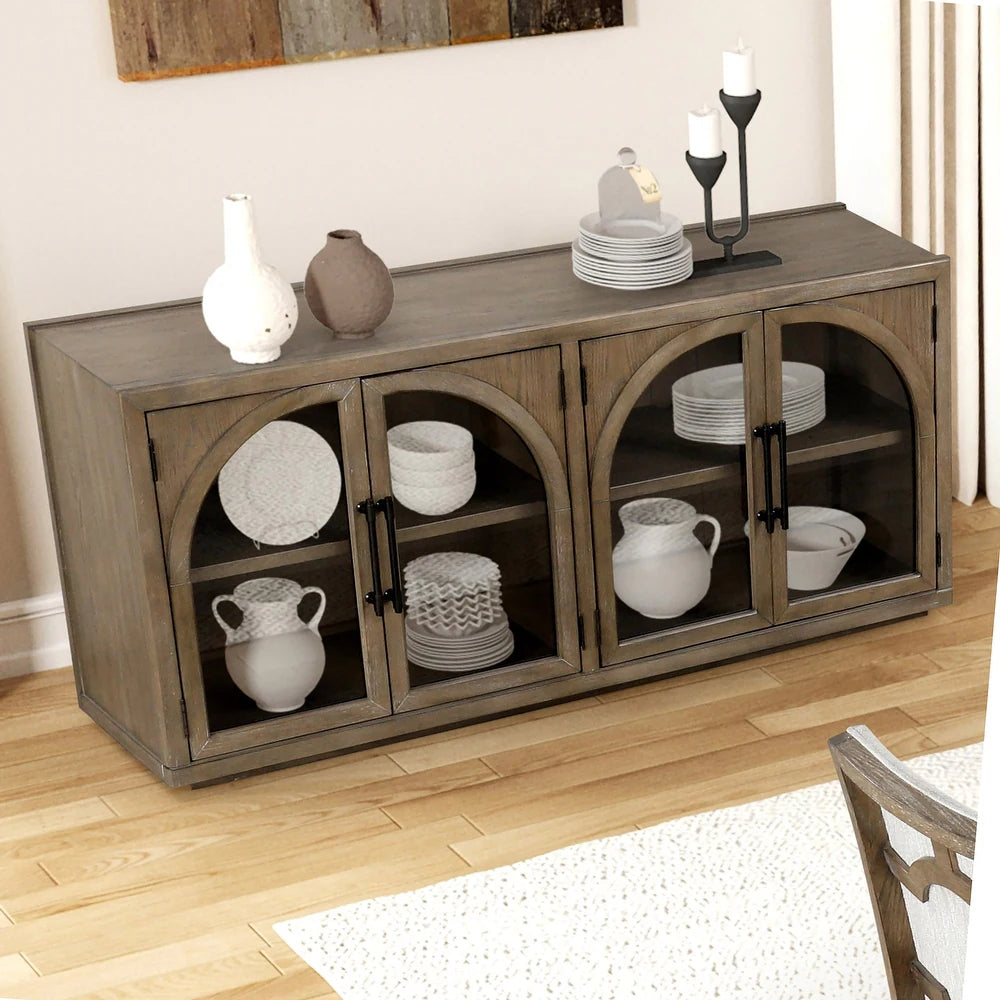 Clements Modern Farmhouse Dining Server, Oak