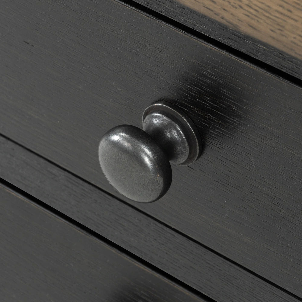 Neu Mills Modern Farmhouse Solid Wood King Bed, Black