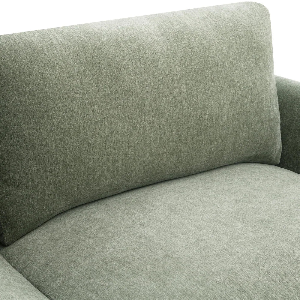 Watton Mid-Century Modern Chenille Sofa & Loveseat Set - Olive