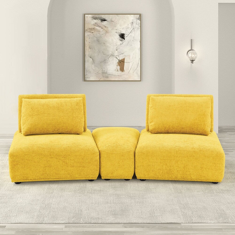 Stavanger Modern Modular Sofa Curved Series - Bouclé & Chenille