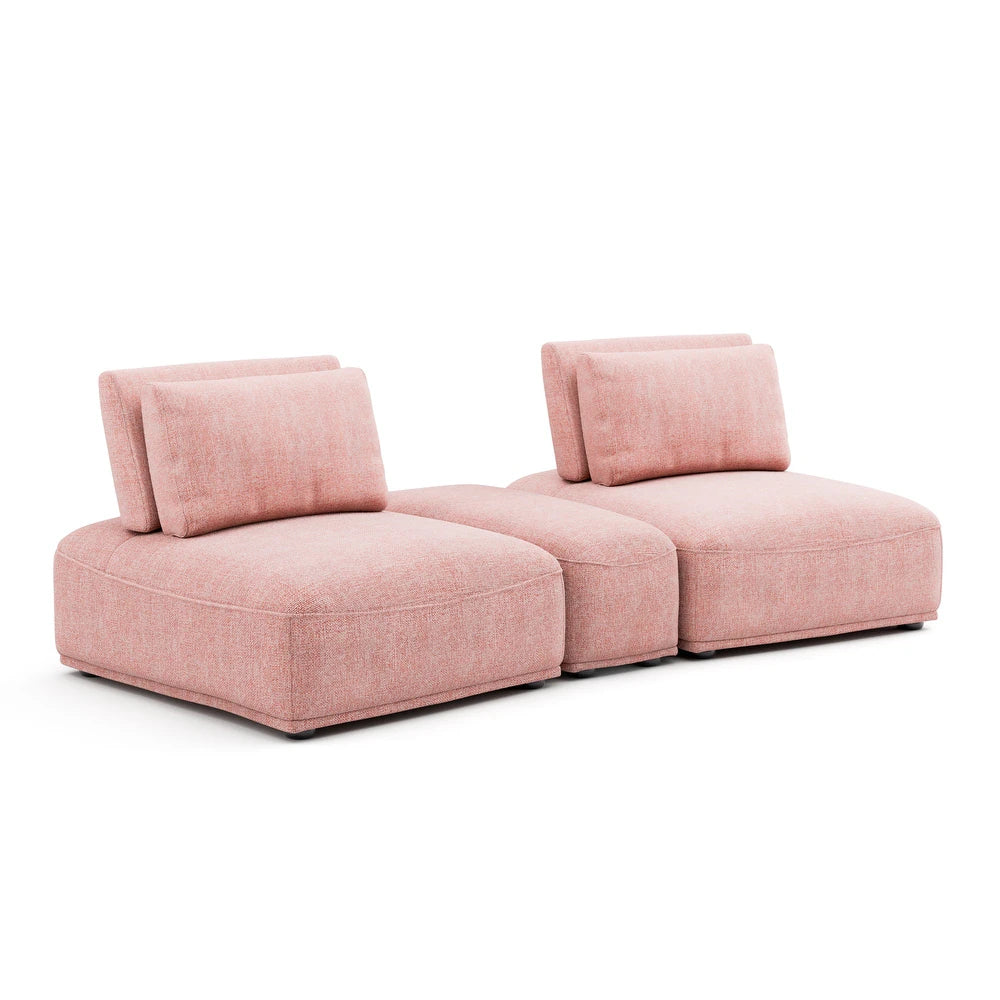 Stavanger Modern Modular Sofa Curved Series - Bouclé & Chenille