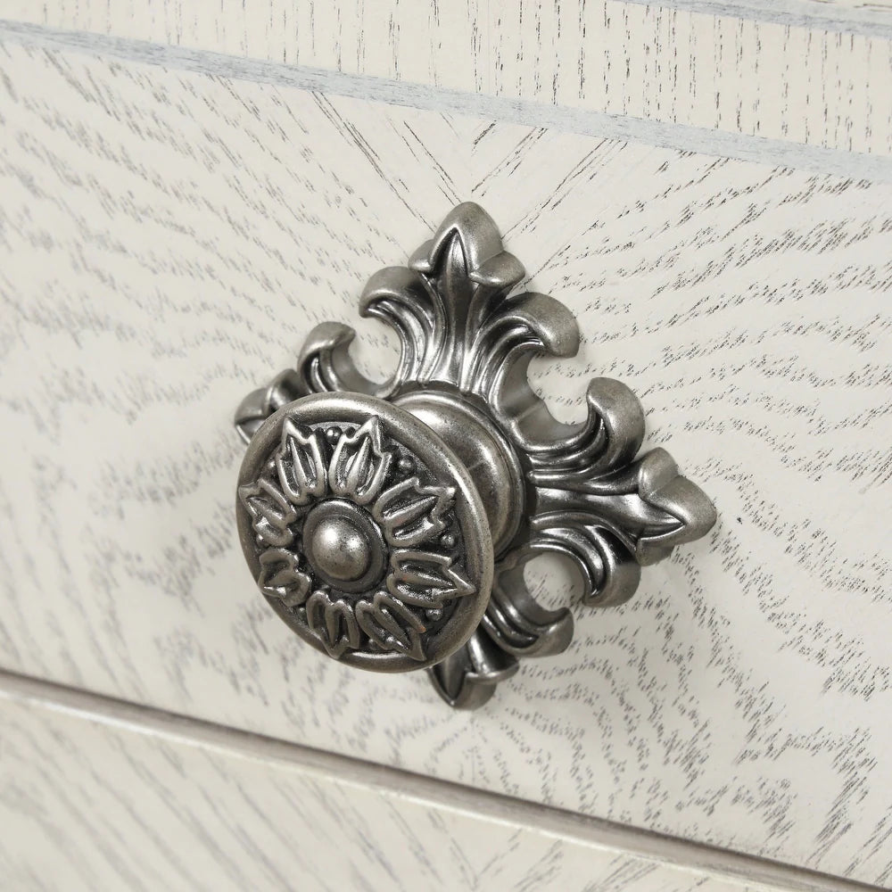 Promenade Traditional 5-Drawer Chest, Wire Brushed White