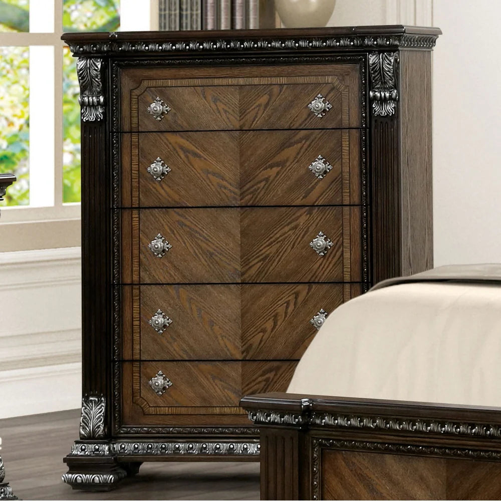 Promenade Traditional 5-Drawer Chest, Espresso