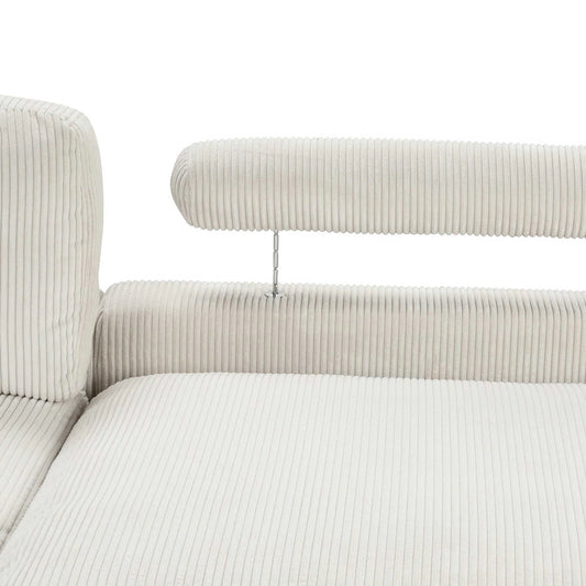 Furniture of America Dagenham 7-Piece Corduroy Modular Sectional