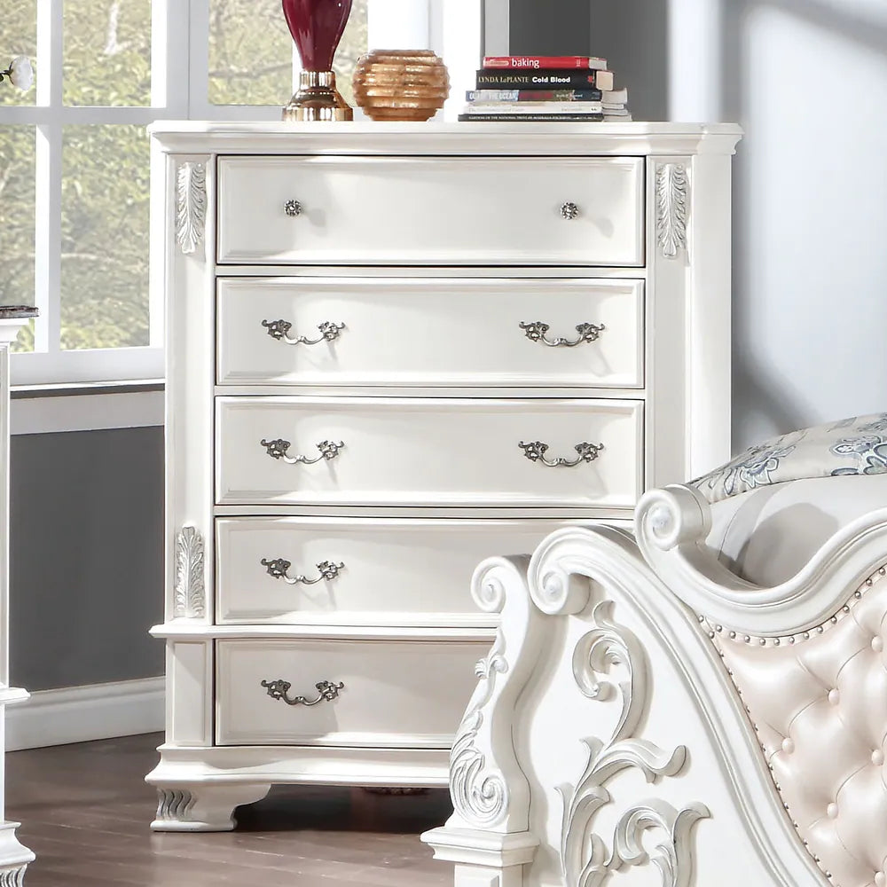 Esparanza Traditional Bedroom Chest - Pearl White