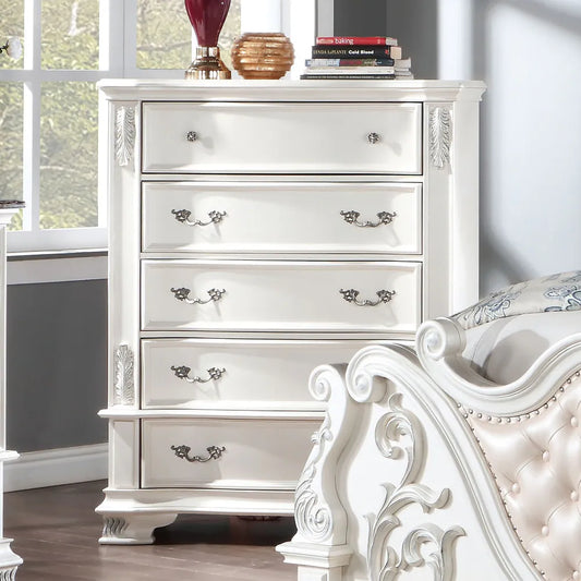 Esparanza Traditional Bedroom Chest - Pearl White