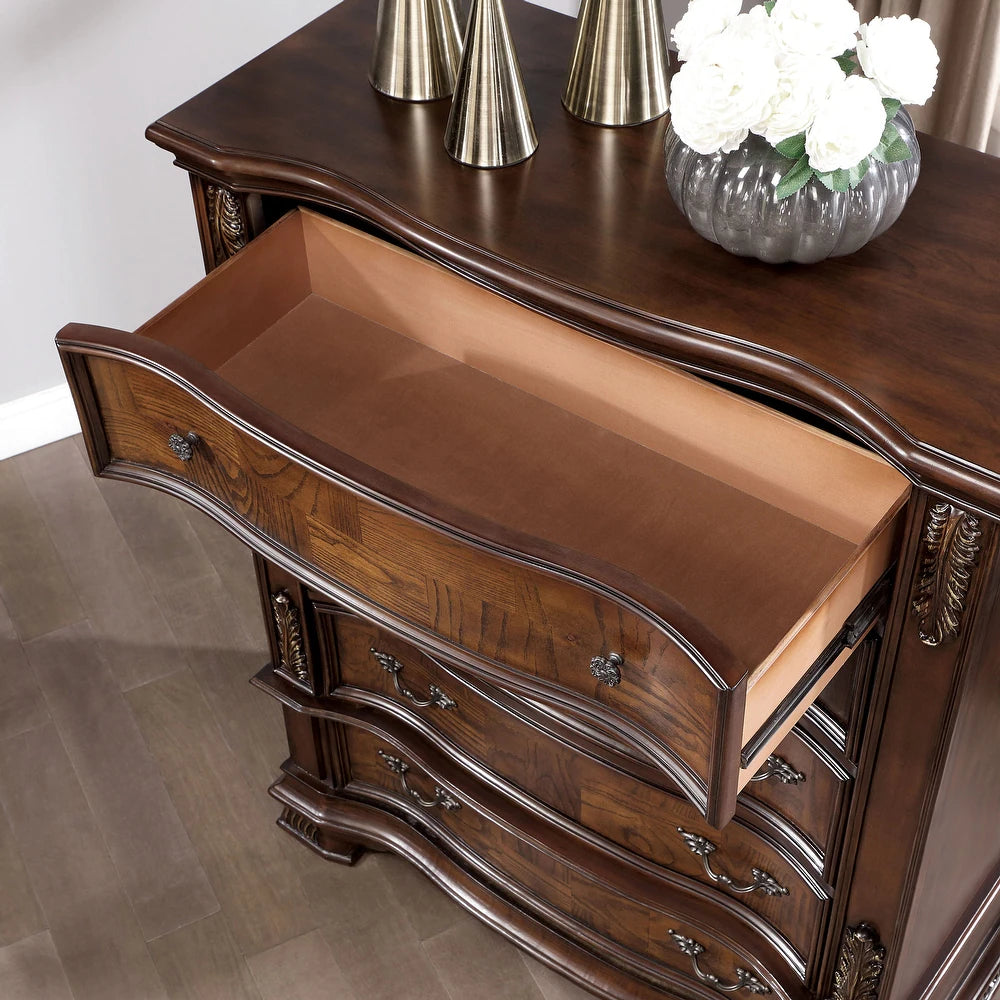 Esparanza Traditional Bedroom Chest - Brown Cherry