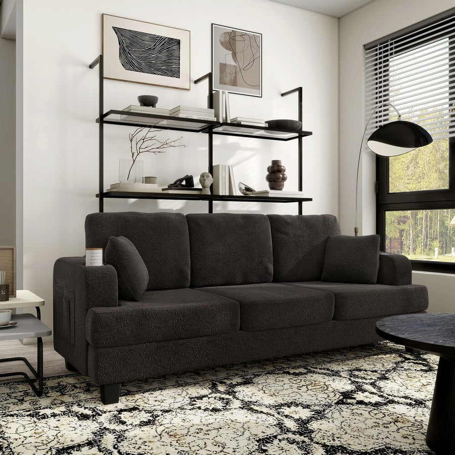 Cinderford Contemporary Boucle Upholstered Sofa 2 Colors