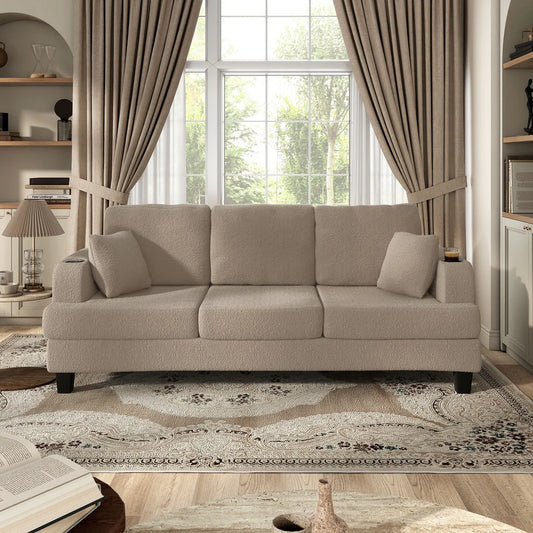 Cinderford Contemporary Boucle Upholstered Sofa 2 Colors