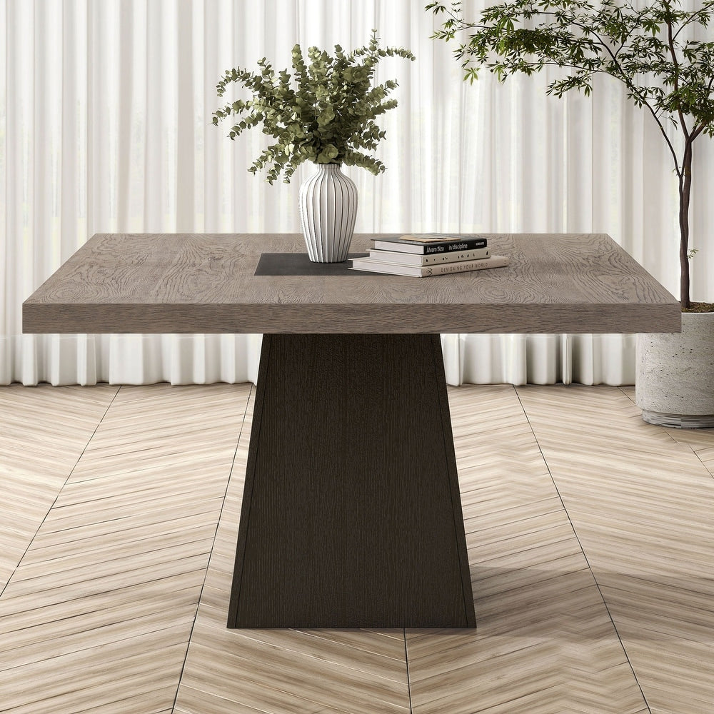 Broager Square Dining Table with Pedestal Base