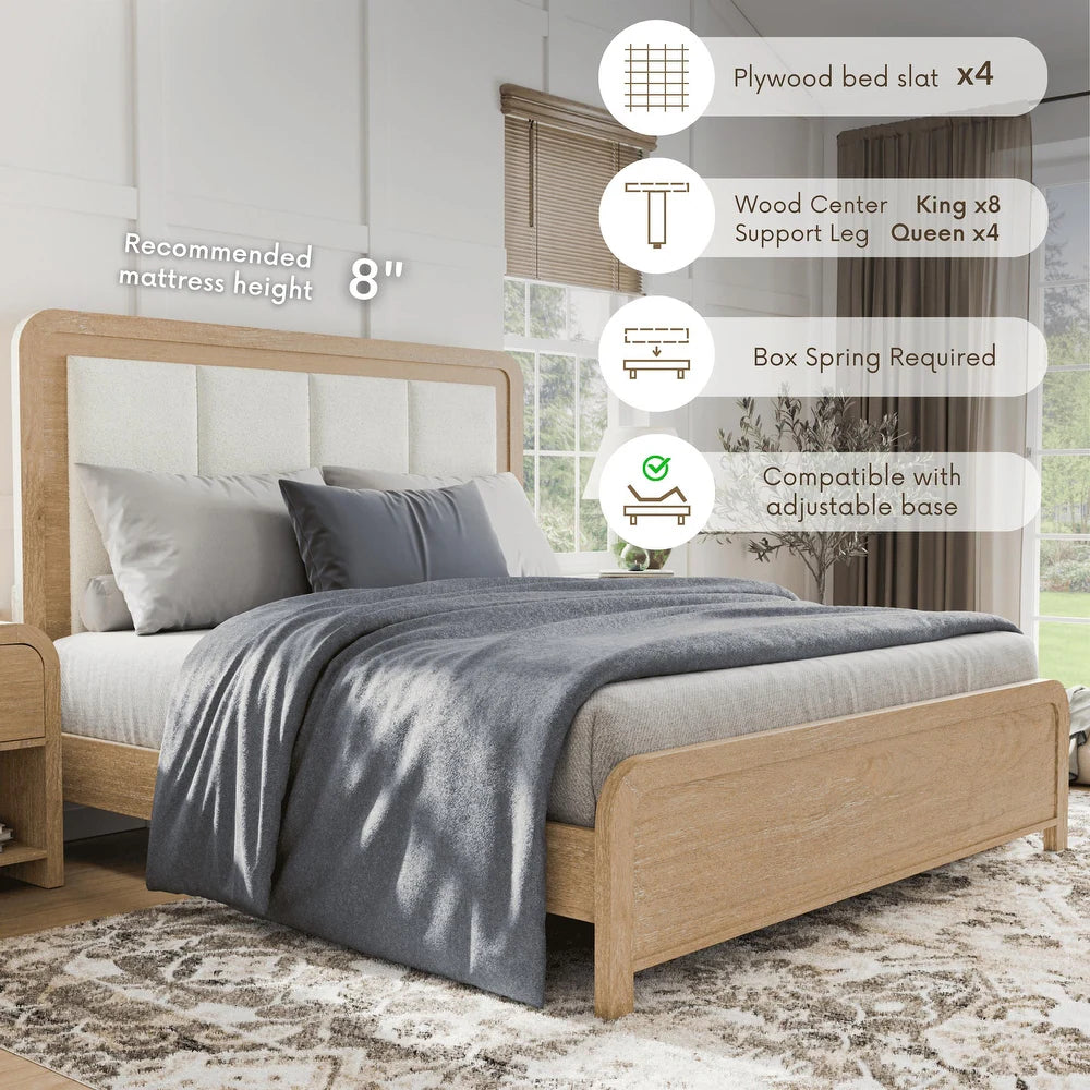 Handforth Channel-Padded Two-Tone Modern Bed