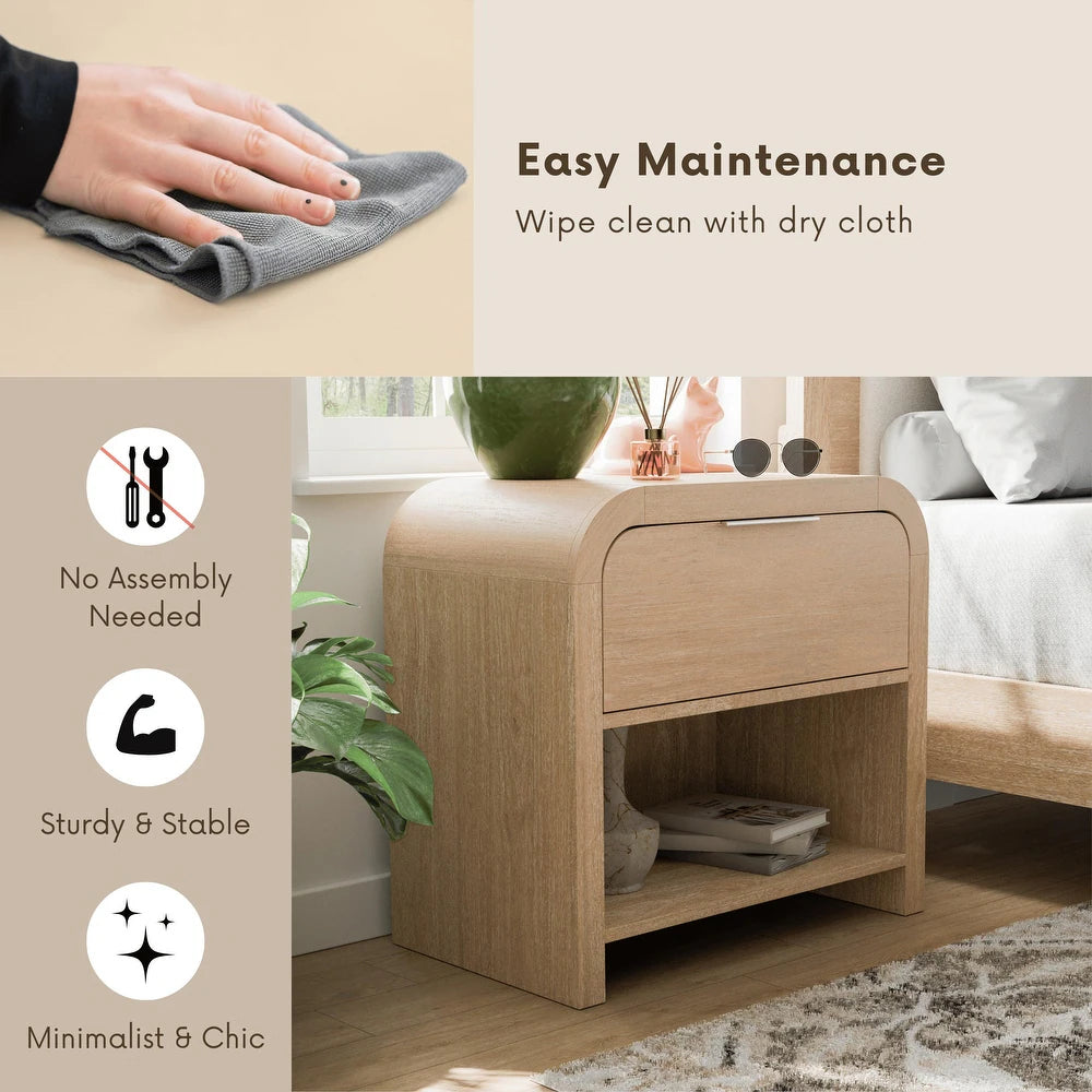 Handforth Modern Solid Wood Natural Finish Nightstand