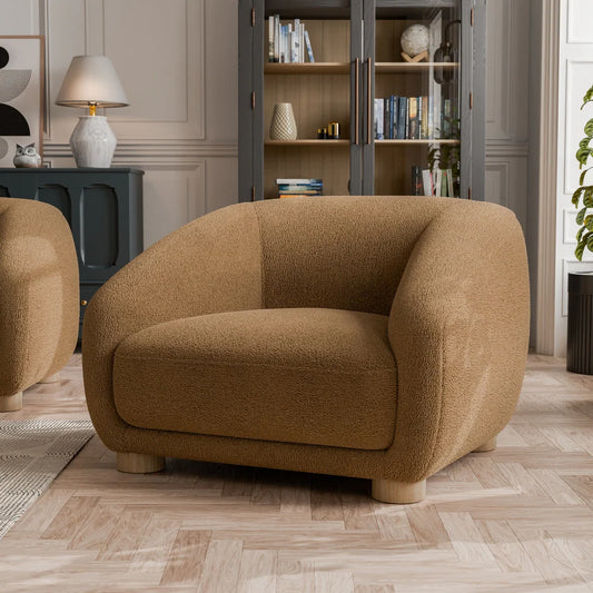 Kolvere Collection Boucle Upholstered Accent Chair