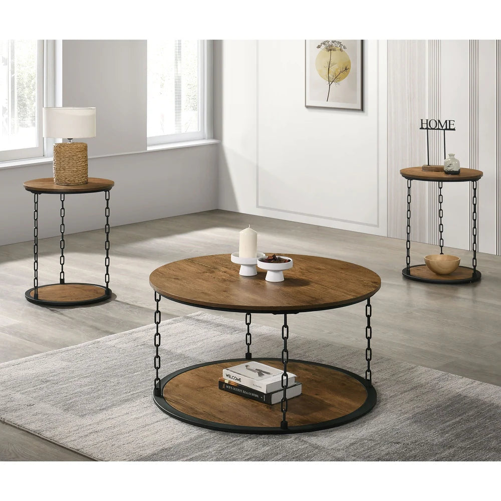 Borup Modern 3-Piece Round Accent Table Set