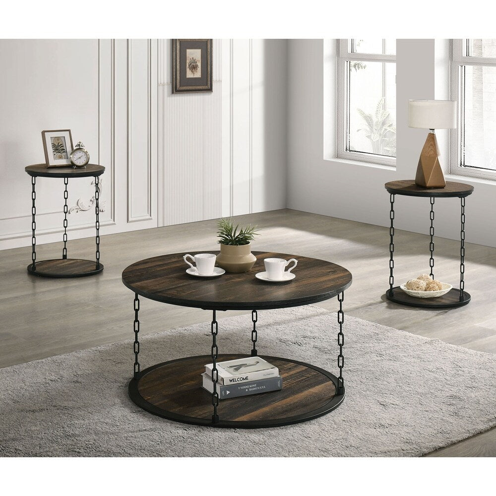 Borup Modern 3-Piece Round Accent Table Set