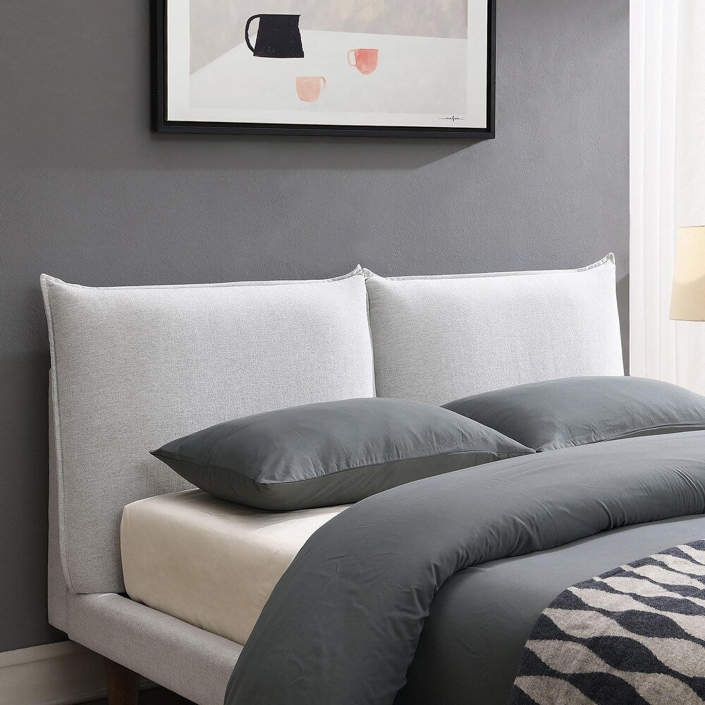 Verwood Chenille Pillow-Top Full Platform Bed – Gray or Light Gray