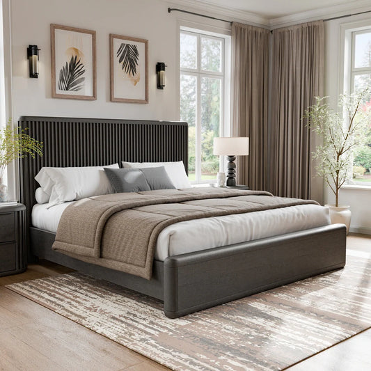 Hildesheim Collection Modern Queen Bed, Black