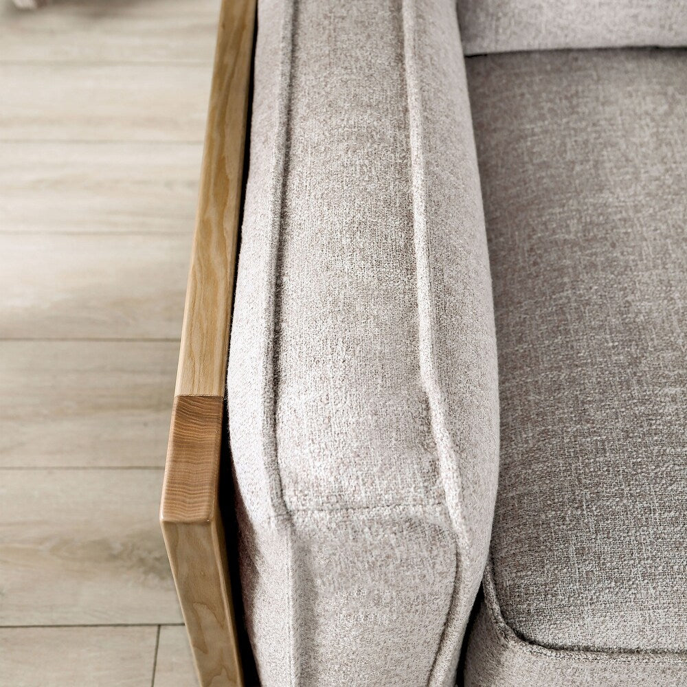 Harstad Contemporary Chenille & Wood Trimmed Living Room Chair