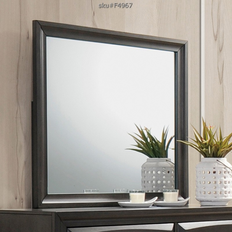 Poundex American Traditional Design Gray Mirror - F4967