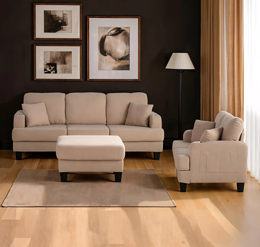 Cinderford Boucle Upholstered Living Room Set (2 Colors)