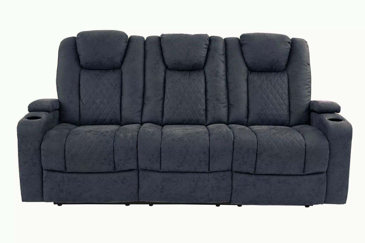 Pacific Power Reclining Sofa – Ink Blue