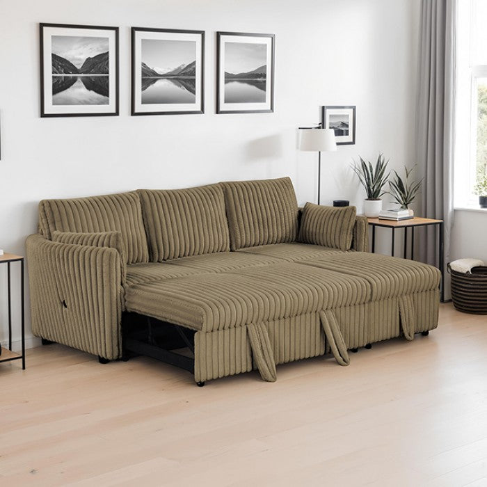 Denholme Upholstered Sectional - Brown