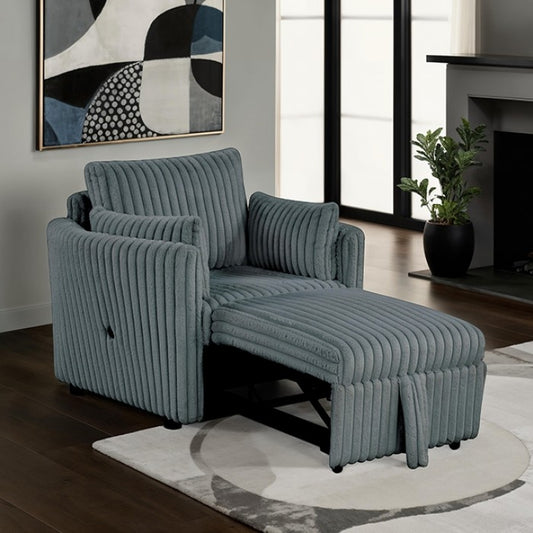 Denholme Upholstered Sleeper Chair - Dark Gray