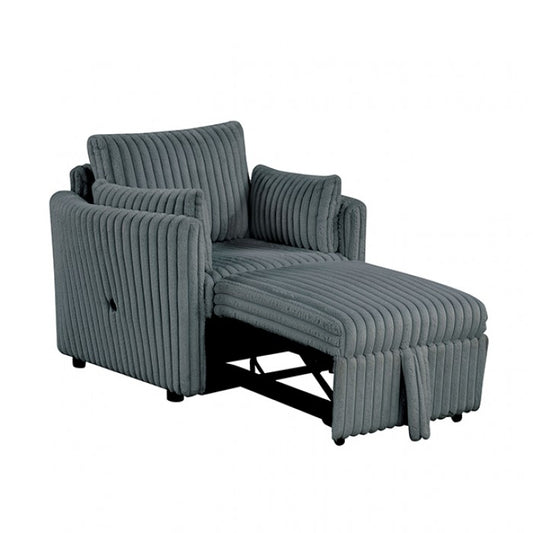 Denholme Upholstered Sleeper Chair - Dark Gray