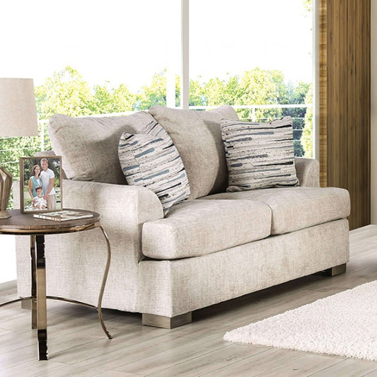 Leytonstone Upholstered Loveseat - Cream