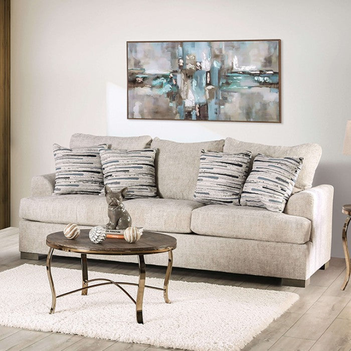 Leytonstone Upholstered Sofa - Cream