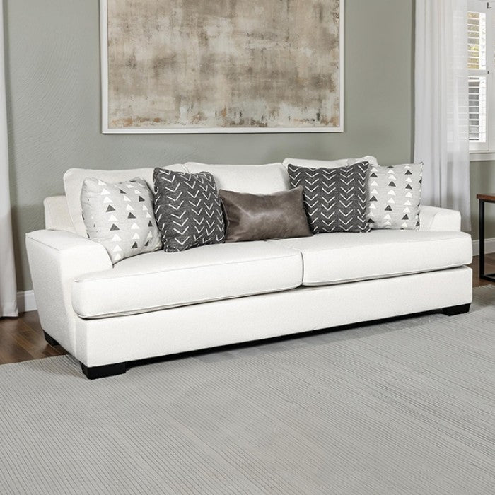 Hyde Park Light Gray Upholstered Sofa - Gray