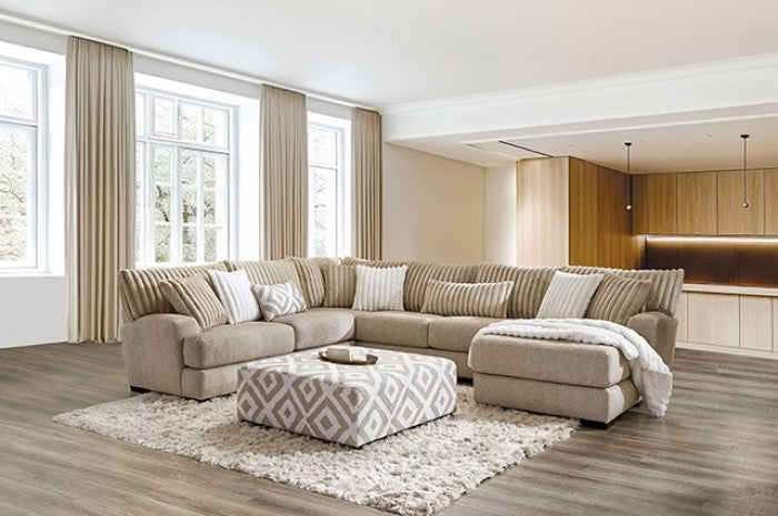 Loughton Chenille Sectional - Light Brown