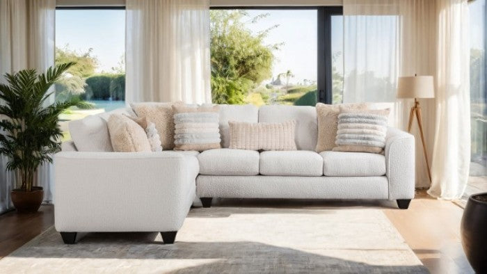 Iroquois Chenille Sectional - Cream/Tan