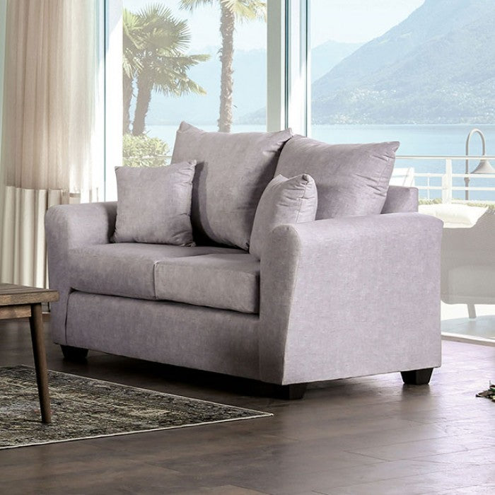 Croydon Upholstered Loveseat - Light Gray