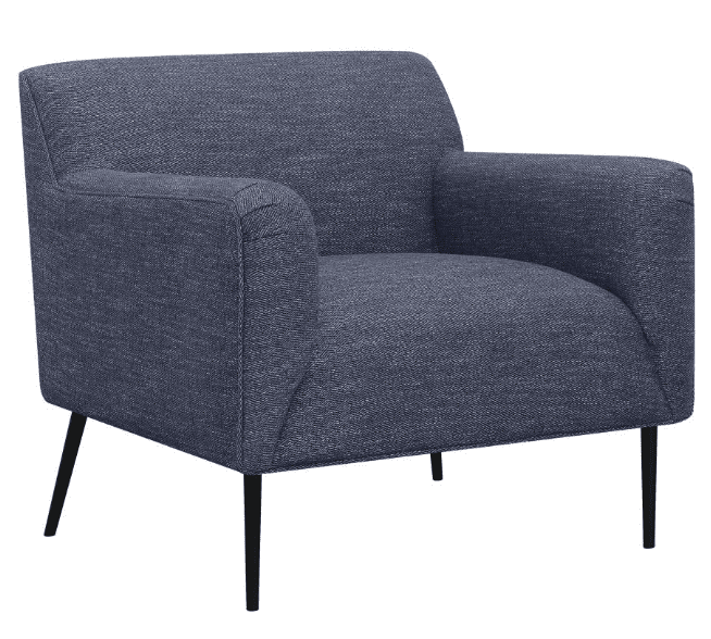 Sally Upholstered Track Arms Accent Chair Navy