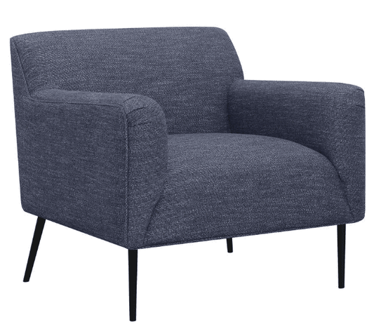 Sally Upholstered Track Arms Accent Chair Navy