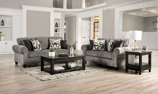 Delgada Transitional Chenille Living Room Set